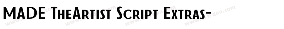 MADE TheArtist Script Extras字体转换